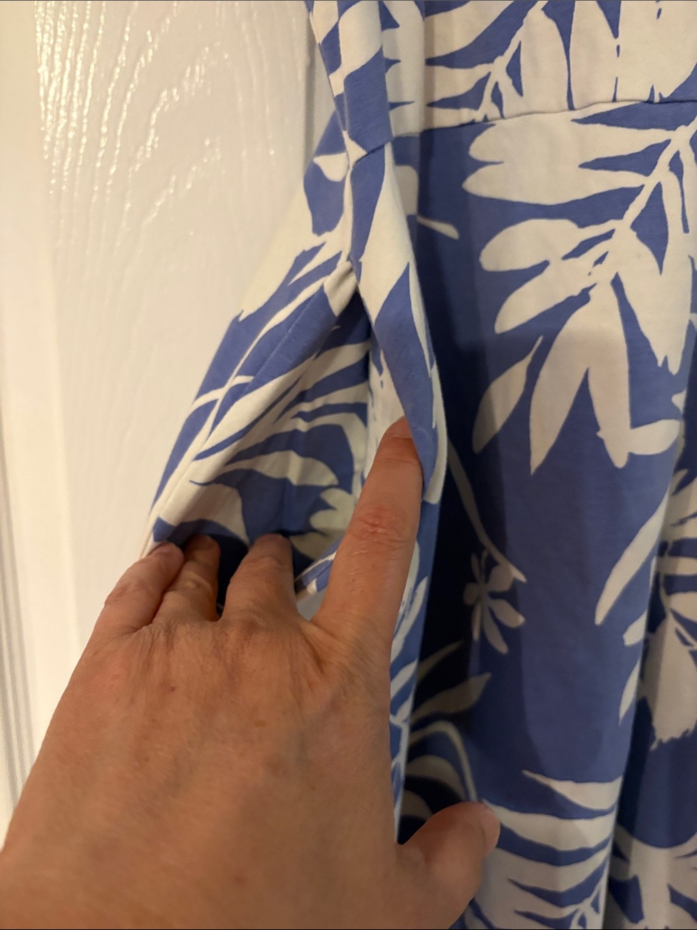 Pact Blue and White Floral Tank Dress - Picture 3 of 9
